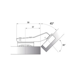 HM21350-BISAGRA-45-grados-CLIP-ON-CIERRE-LENTO-Diagrama