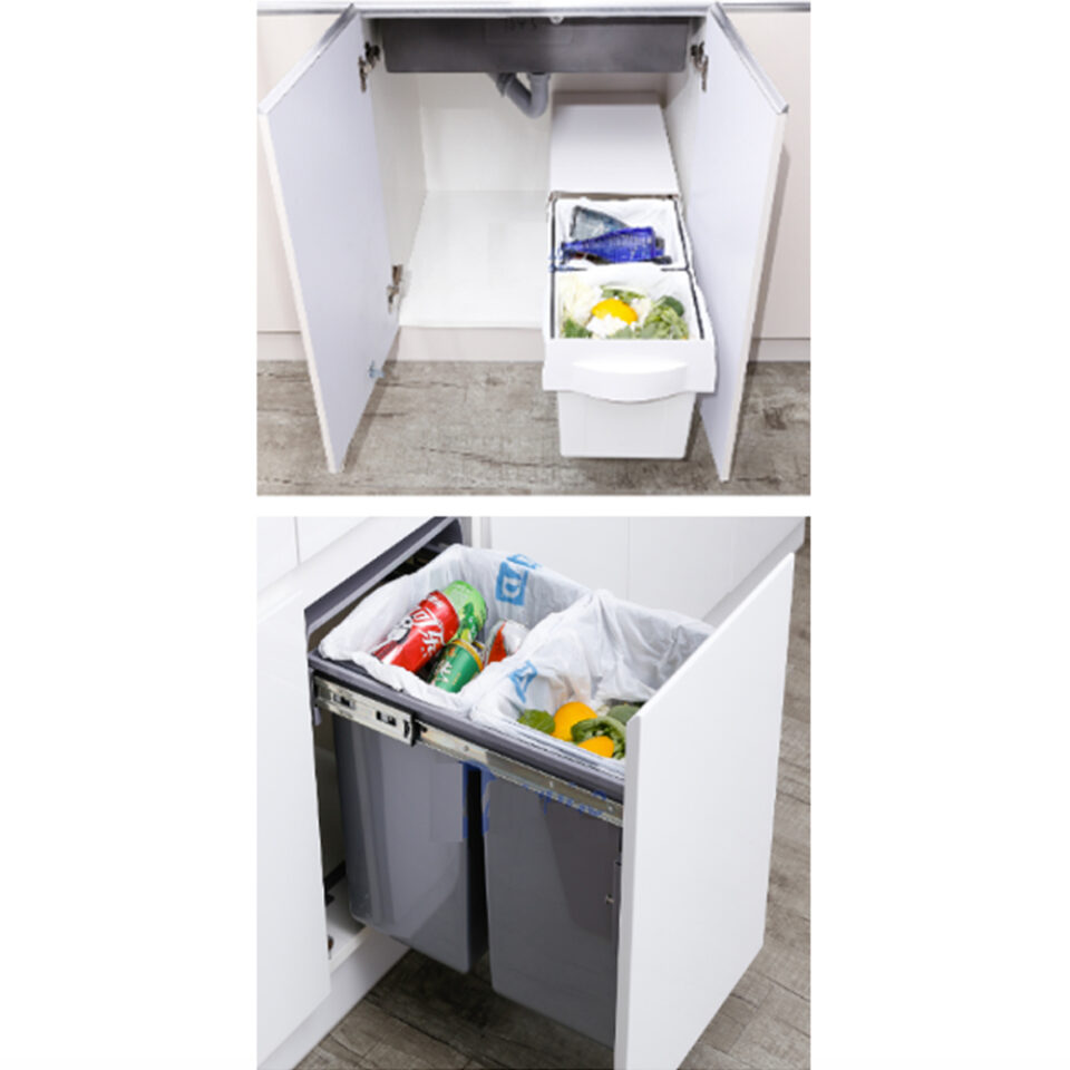 Basurero Montaje Inferior - 2 Cubos